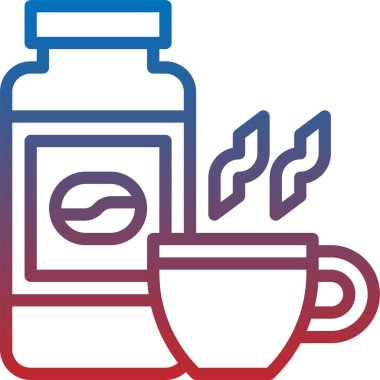 kahve simgesi, vektör illüstrasyonu