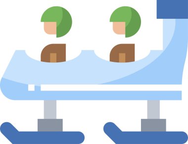 Aerosani araç simgesi, vektör illüstrasyonu