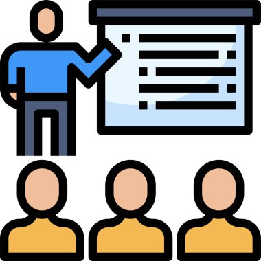 Konferans simgesi, vektör çizimi