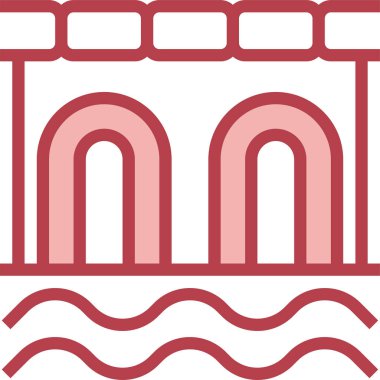 Castle kapısı simgesi, vektör illüstrasyonu