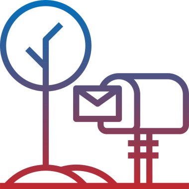 Posta kavramı simge vektör çizim 