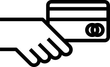 Kredi kartı vektör simgesi