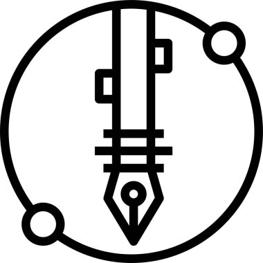 3d kalem simgesi, vektör illüstrasyonu 