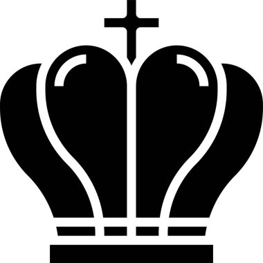 Taç ikonu. vektör illüstrasyonu.