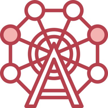 Dönme dolap kutsal kişilerin resmi, vektör çizim