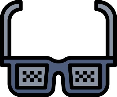 gözlük simgesi vektör illüstrasyonu 