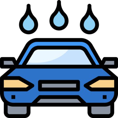 araba servisi simgesi, vektör illüstrasyonu