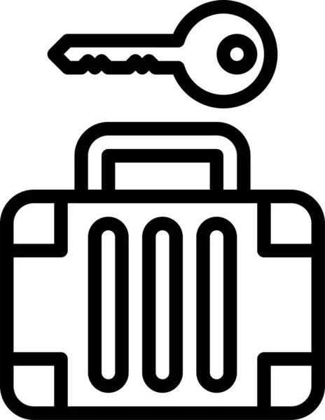 Symbol Für Die Gepäckaufbewahrung Vektorillustration — Stockvektor