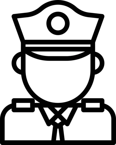 Captain Icon Vector Illustration — 스톡 벡터