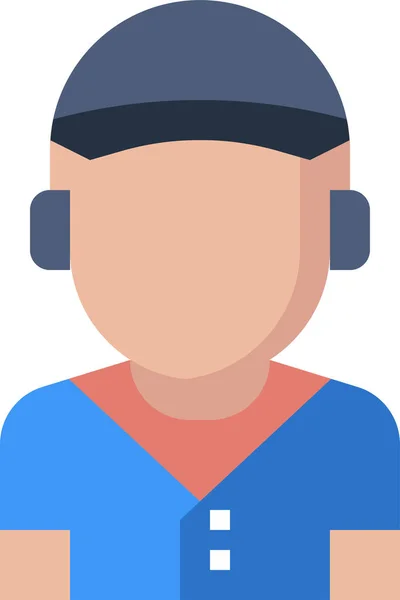 Baseballspieler Ikone Vektorillustration — Stockvektor