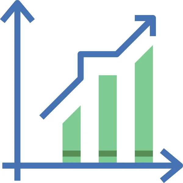 Ícone Gráfico Negócios Ilustração Vetorial — Vetor de Stock