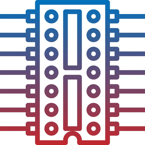 Elektronisches Konzept Icon Vektor Illustration — Stockvektor