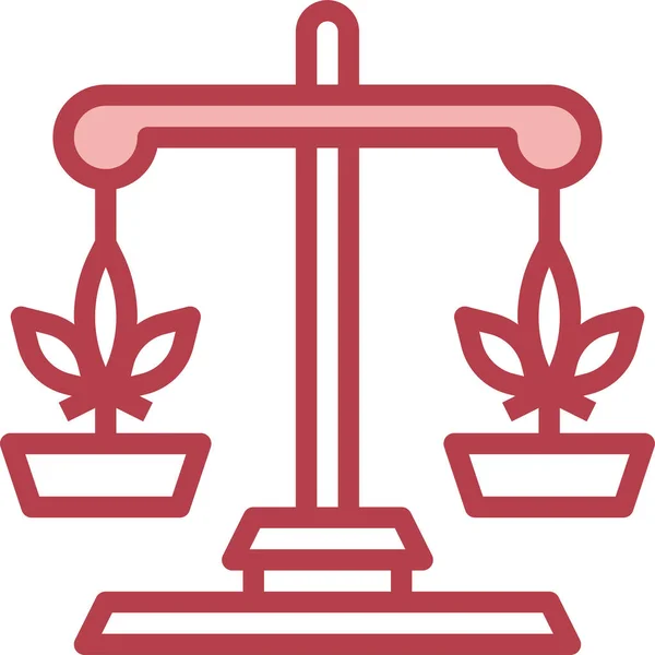 Marihuana Legal Con Concepto Escala Justicia — Vector de stock