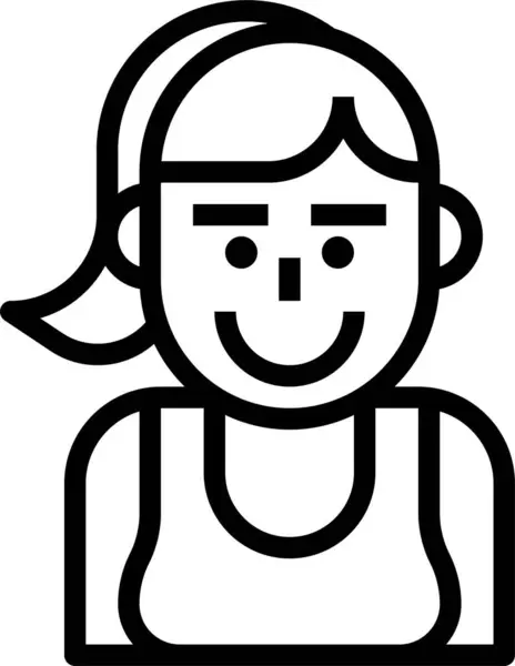 Junge Frau Cartoon Avatar Vektorillustration — Stockvektor