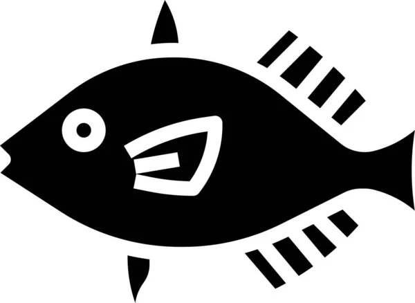 Icono Pescado Ilustración Vectorial — Vector de stock