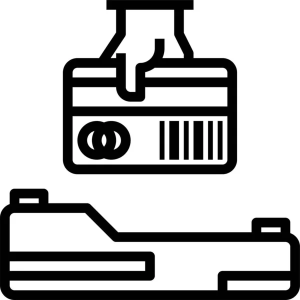 Icône Code Barres Illustration Vectorielle — Image vectorielle