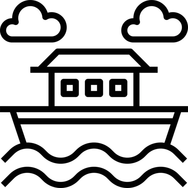 Icône Bateau Illustration Vectorielle — Image vectorielle