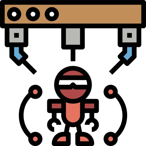 Robot Teknolojisi Mekanik Konsept Vektör Çizimi — Stok Vektör