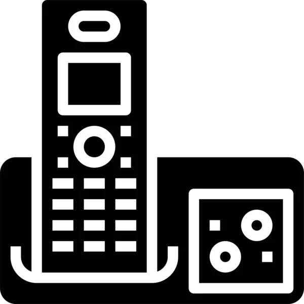Kablosuz Telefon Simgesi Vektör Illüstrasyonu — Stok Vektör