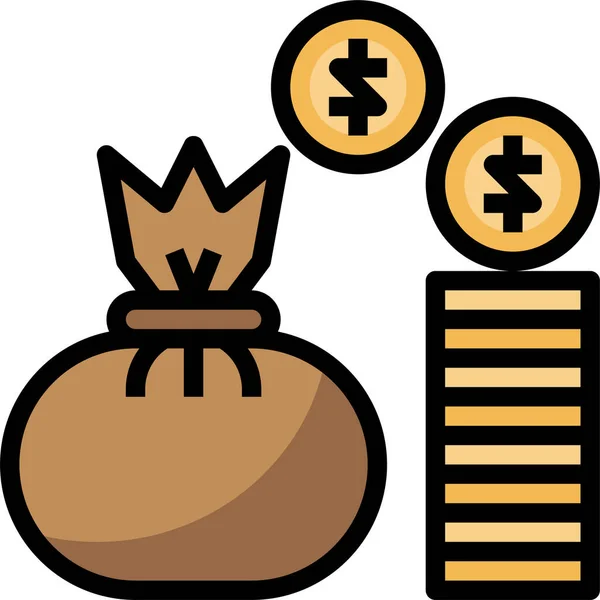 Geld Concept Pictogram Vector Illustratie — Stockvector