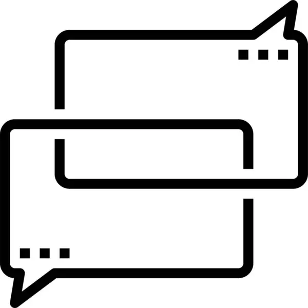 Icono Chat Símbolo Vector Ilustración — Vector de stock