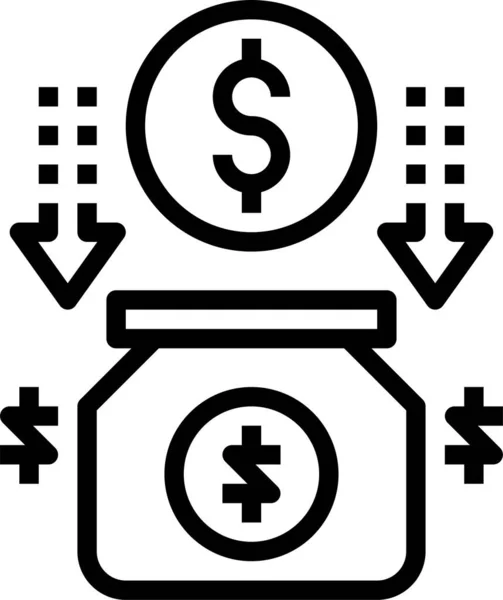 Geld Konzept Symbol Vektor Illustration — Stockvektor