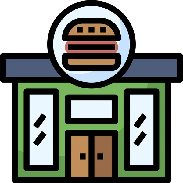 Burger Bar Symbol Vektorillustration — Stockvektor