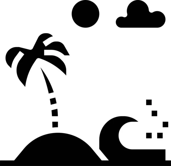 Hawaii Strand Ikone Vektorillustration — Stockvektor