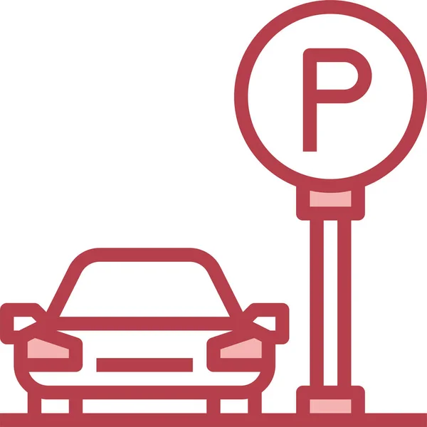 Vector Car Parking Icon — Stock Vector