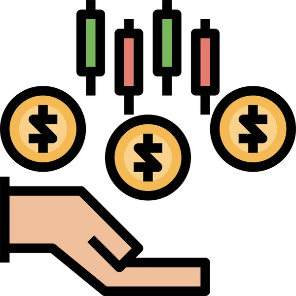 Money Dividend Icon Vector Illustration — Stock Vector