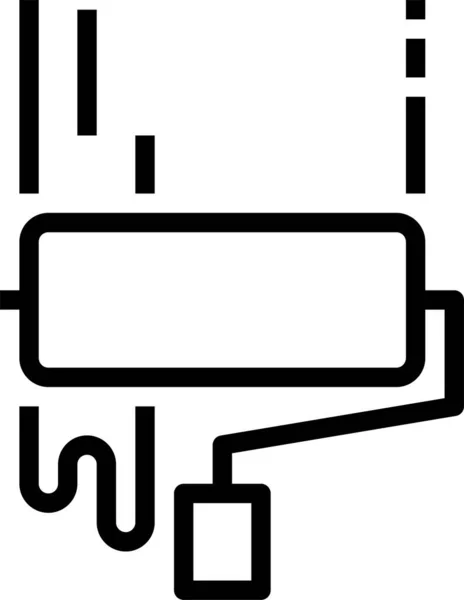 Ρολό Μπογιάς Λευκό Φόντο Εργαλεία Κατασκευής Στοιχεία Επισκευής Και Διακόσμησης — Διανυσματικό Αρχείο