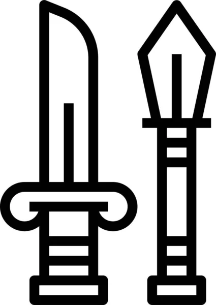 Schwert Symbol Vektor Illustration — Stockvektor