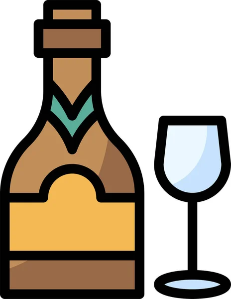 Icona Champagne Illustrazione Vettoriale — Vettoriale Stock