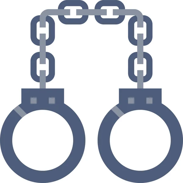 Handcuffs Icon Vector Symbol Design Illustration — Stock Vector