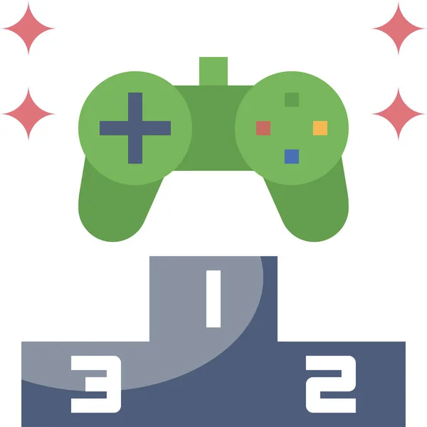 Minimális Gaming Symbol Stream Modern Játékok Vezeték Nélküli Vezérlő Ikon — Stock Vector