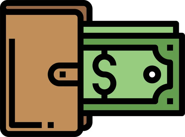 Icono Cartera Concepto Financiero Vector Ilustración — Archivo Imágenes Vectoriales