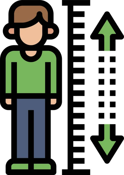 Вимірювання Висоти Векторні Ілюстрації — стоковий вектор