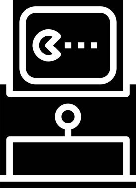 Oyuncu makine simgesi, vektör illüstrasyonu