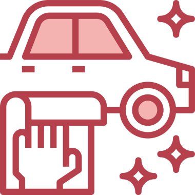 araba servisi simgesi, vektör illüstrasyonu