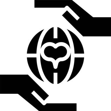 Charity simgesi, vektör illüstrasyonu