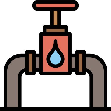 Tesisat simgesi, vektör illüstrasyonu