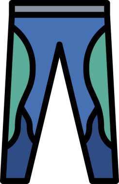 pantolon simgesi, vektör illüstrasyonu