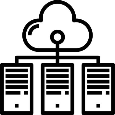 Veri Merkezi simgesini, vektör çizim