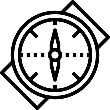 Pusula, gezinti simgesi. vektör çizim