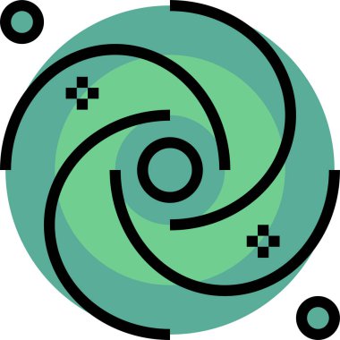 Galaksi simgesi, vektör illüstrasyonu