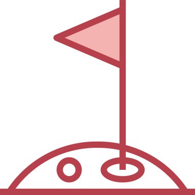 Golf simgesi, vektör illüstrasyonu