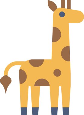 zürafa simgesi, vektör illüstrasyonu