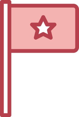 bayrak simgesi, vektör illüstrasyonu