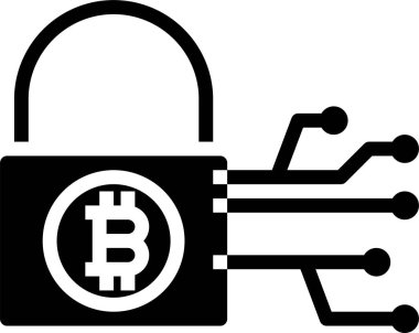 Kriptografi simgesi, vektör illüstrasyonu