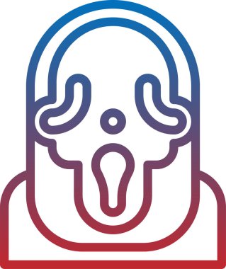 Ürkütücü çığlık maskesi vektör simgesi